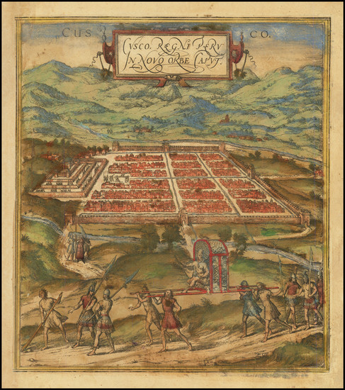 43-Peru & Ecuador Map By Georg Braun  &  Frans Hogenberg