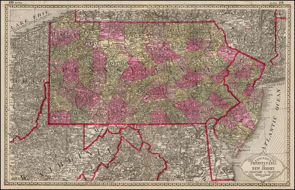 58-Mid-Atlantic Map By H.C. Tunison