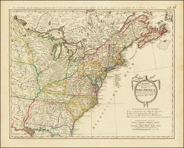 5-United States, Indiana and Michigan Map By Franz Ludwig Gussefeld