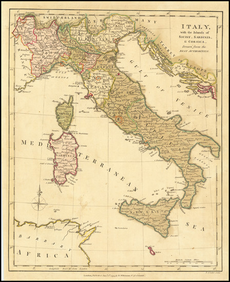 100-Italy Map By Robert Wilkinson