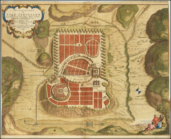 42-Jerusalem Map By Jan Van Jagen / Willem Albert Bachienne