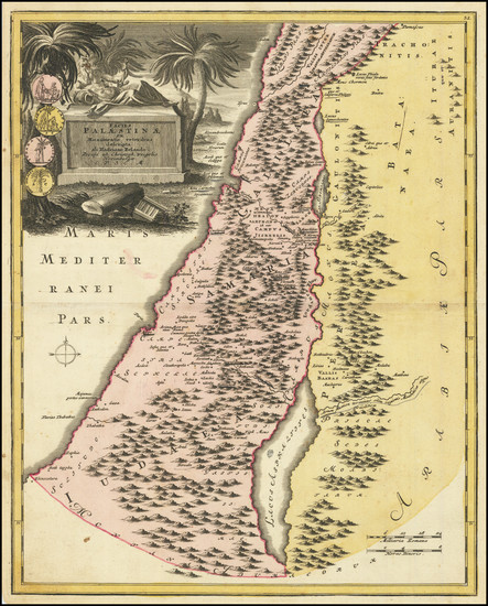 9-Holy Land Map By Christoph Weigel