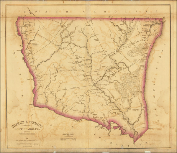 31-South Carolina Map By Robert Mills