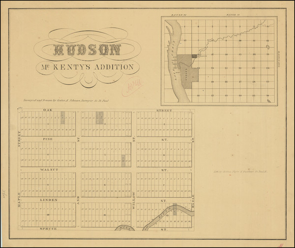 68-Wisconsin Map By Gates A. Johnson