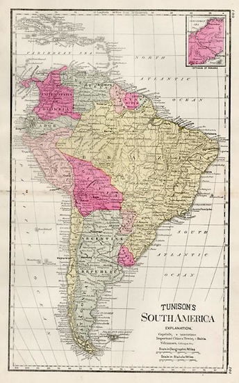 89-South America Map By H.C. Tunison