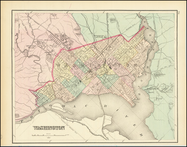 97-Washington, D.C. Map By Simon J. Martenet