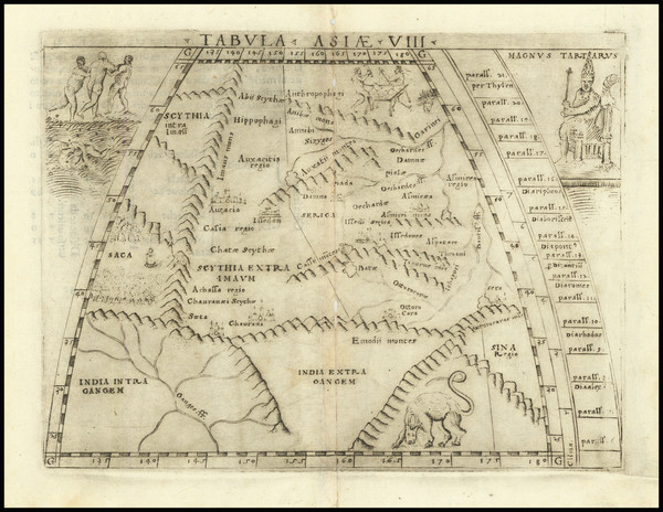 52-India and Central Asia & Caucasus Map By Giacomo Gastaldi