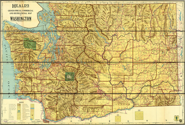 10-Washington Map By D.A. Heald