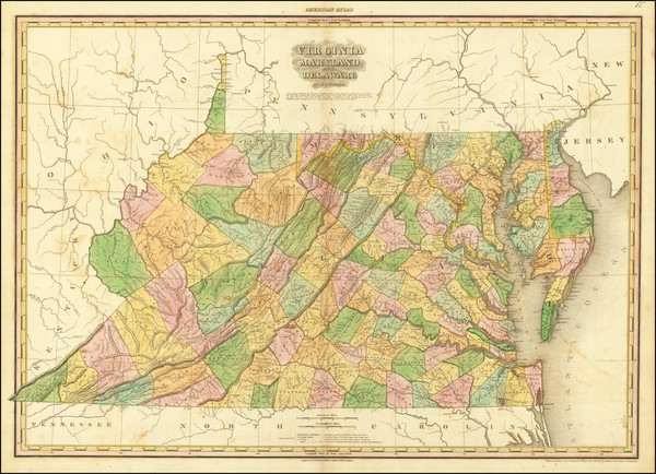 23-Maryland, Delaware and Virginia Map By Henry Schenk Tanner