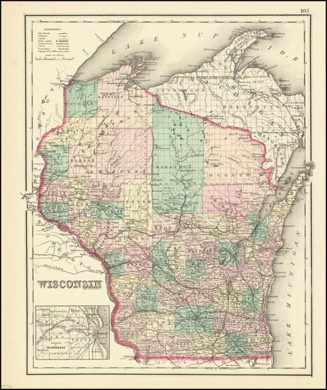 2-Wisconsin Map By OW Gray