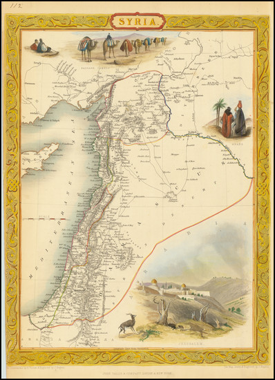 67-Middle East and Holy Land Map By John Tallis