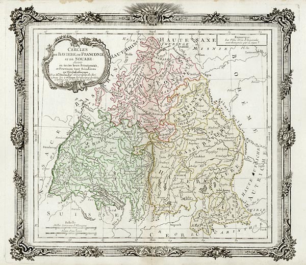 66-Germany Map By Louis Brion de la Tour