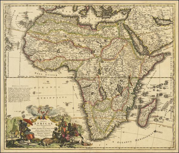 97-Africa Map By Johann Baptist Homann