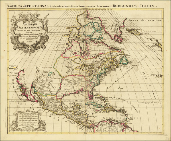 98-Florida and North America Map By Reiner & Joshua Ottens / Alexis-Hubert Jaillot