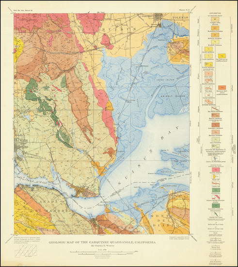 45-San Francisco & Bay Area Map By U.S. Geological Survey