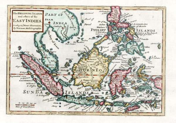 82-Asia, Southeast Asia and Philippines Map By Herman Moll