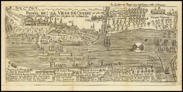 91-Eastern Canada and Quebec Map By Baron de Lahontan