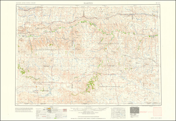 24-South Dakota Map By U.S. Geological Survey