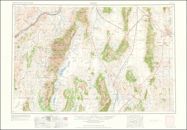 67-Utah and Nevada Map By U.S. Geological Survey