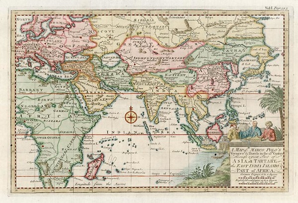 25-Asia, China, India, Southeast Asia and Central Asia & Caucasus Map By Emanuel Bowen