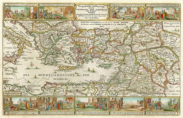 76-Europe, Mediterranean, Asia, Middle East, Turkey & Asia Minor and Balearic Islands Map By C