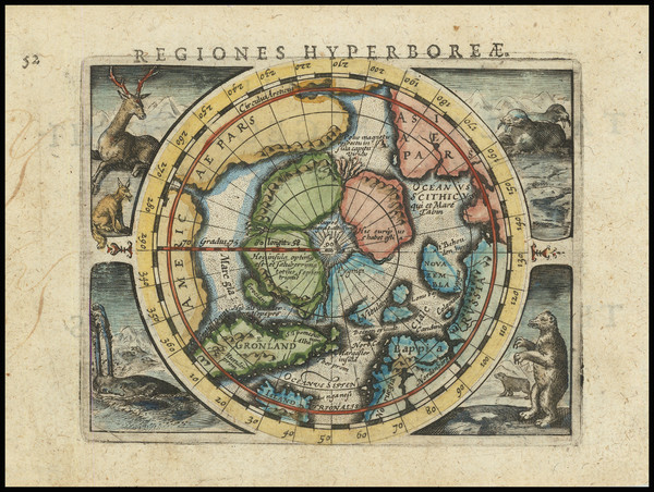 40-Polar Maps Map By Petrus Bertius