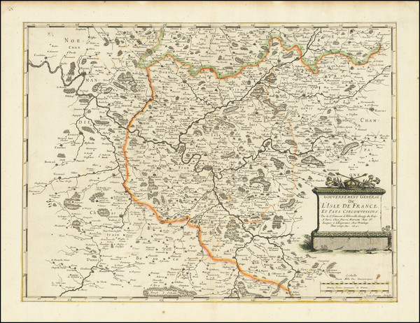 22-Paris and Île-de-France Map By Nicolas Sanson