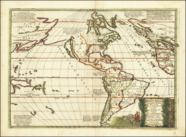 35-California as an Island and America Map By Tipografia del Seminario