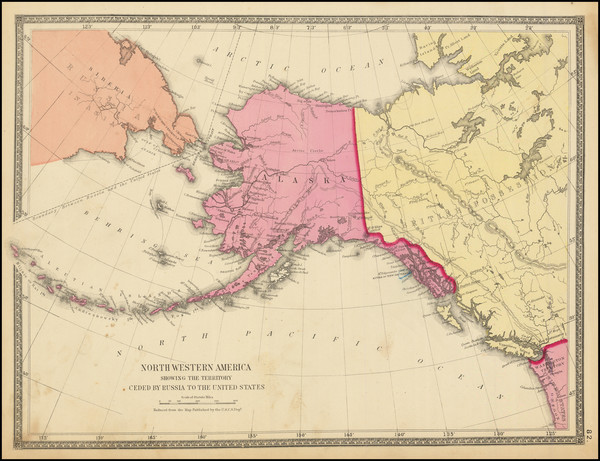 13-Alaska and British Columbia Map By Gray  &  Henry Francis Walling