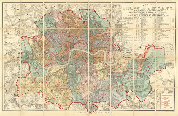 4-London Map By Edward Stanford