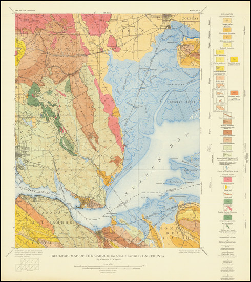 5-San Francisco & Bay Area Map By U.S. Geological Survey
