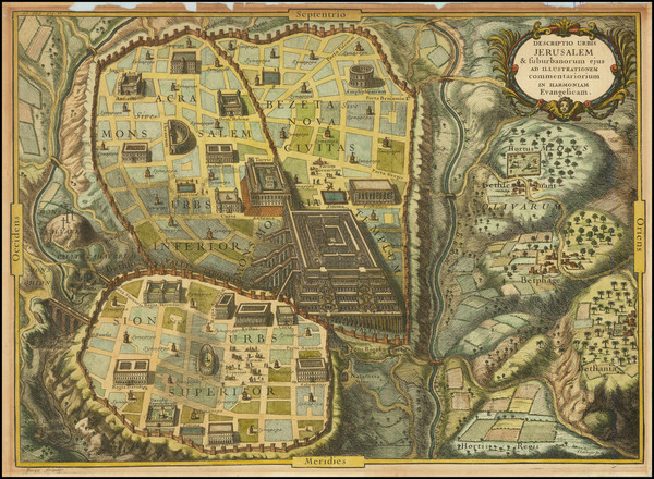 24-Jerusalem Map By Claude-Auguste Berey