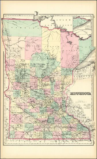 18-Minnesota Map By O.W. Gray