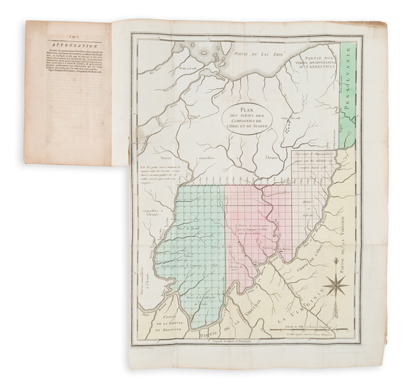 55-Midwest and Ohio Map By Manasseh Cutler / Pierre Antoine Tardieu