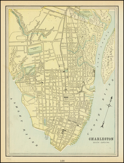 33-South Carolina Map By George F. Cram