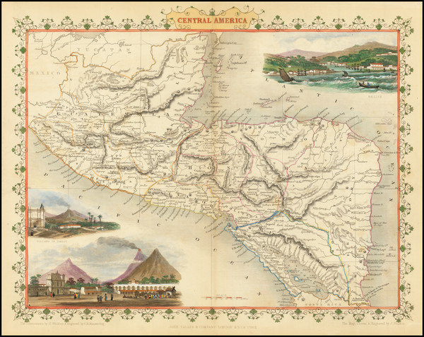 48-Central America Map By John Tallis