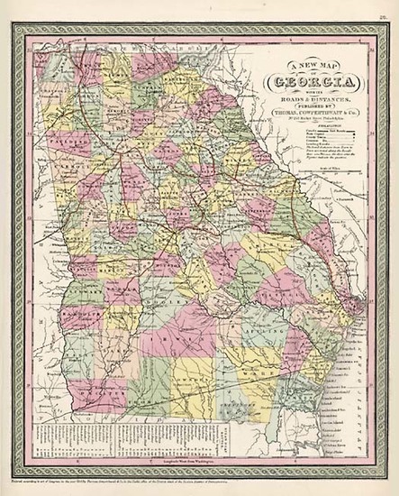 45-Southeast Map By Thomas, Cowperthwait & Co.