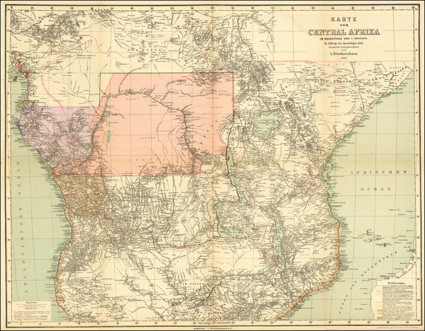 21-East Africa Map By Ludwig Friedrichsen