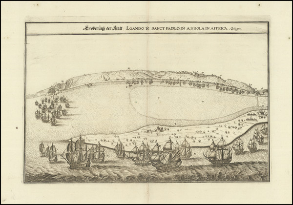 34-South Africa and East Africa Map By Matthaus Merian