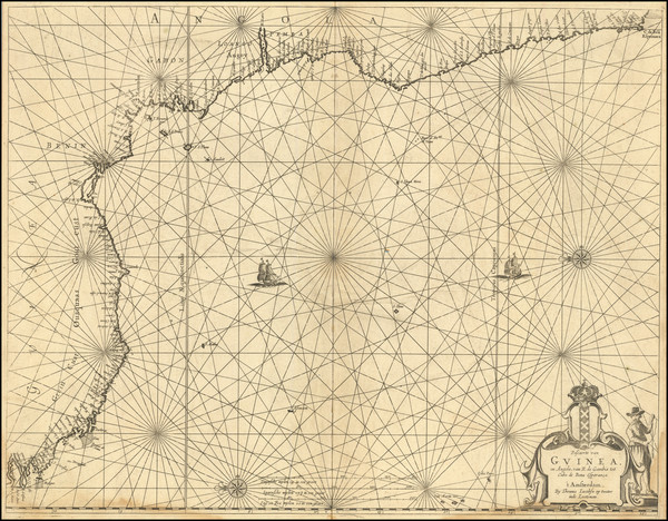 50-West Africa Map By Anthonie (Theunis)   Jacobsz