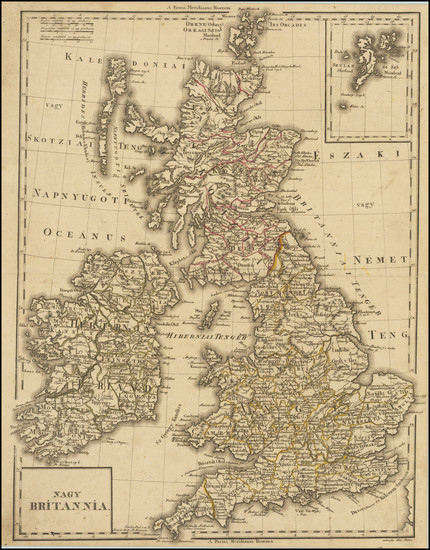 82-British Isles, England, Scotland, Ireland and Wales Map By Ésaiás Budai