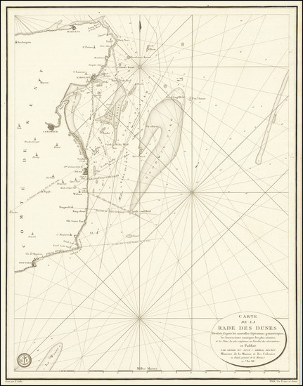 75-British Counties Map By E. Collin / Depot de la Marine