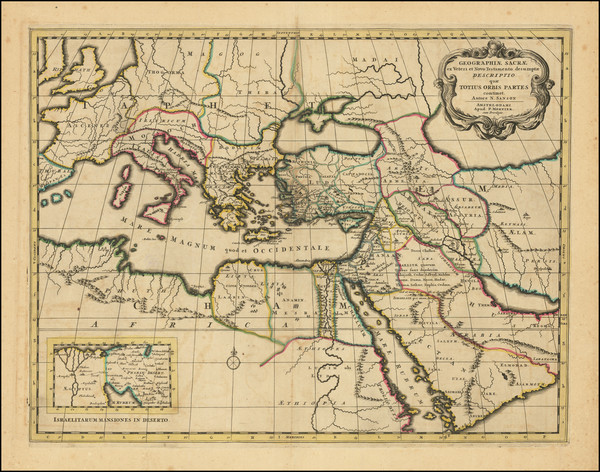 65-Europe, Turkey, Mediterranean, Middle East and Turkey & Asia Minor Map By Covens & Mort