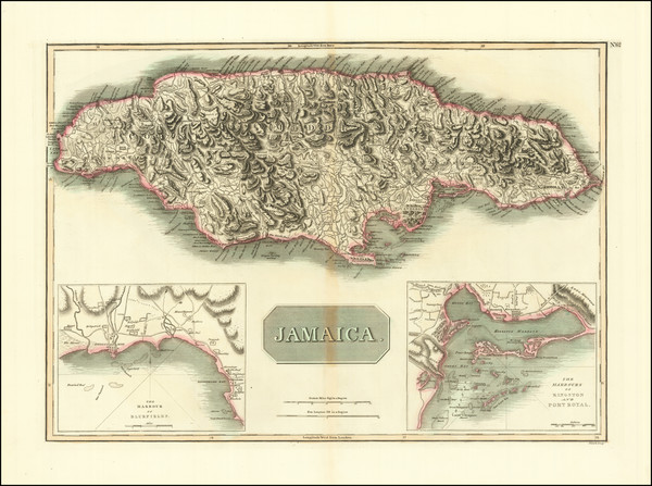 32-Jamaica Map By John Thomson