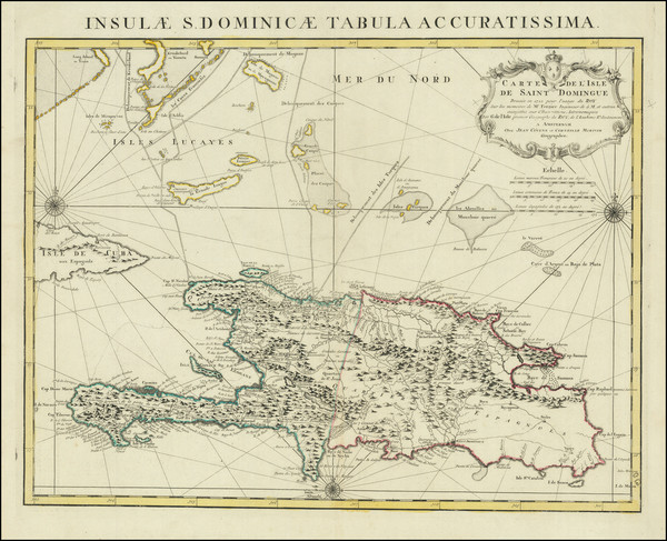 10-Hispaniola and Bahamas Map By Covens & Mortier