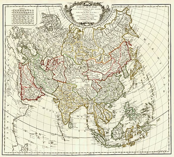 80-Asia and Asia Map By Gilles Robert de Vaugondy