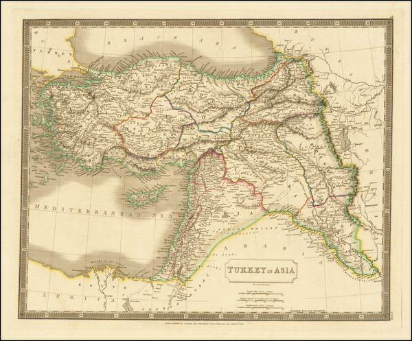 80-Cyprus and Turkey & Asia Minor Map By Sidney Hall