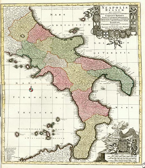 96-Europe and Italy Map By Matthaus Seutter