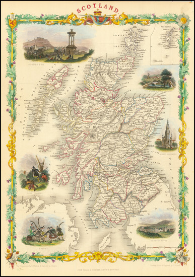 75-Scotland Map By John Tallis