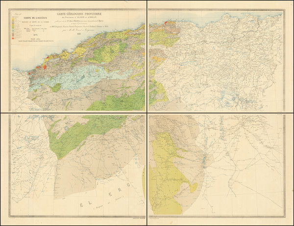 13-North Africa Map By Nicolas-Auguste Pomel  &  Justin Pouyanne